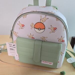 NWT Pokemon Electric Family Green and White Bag Collection Mini
